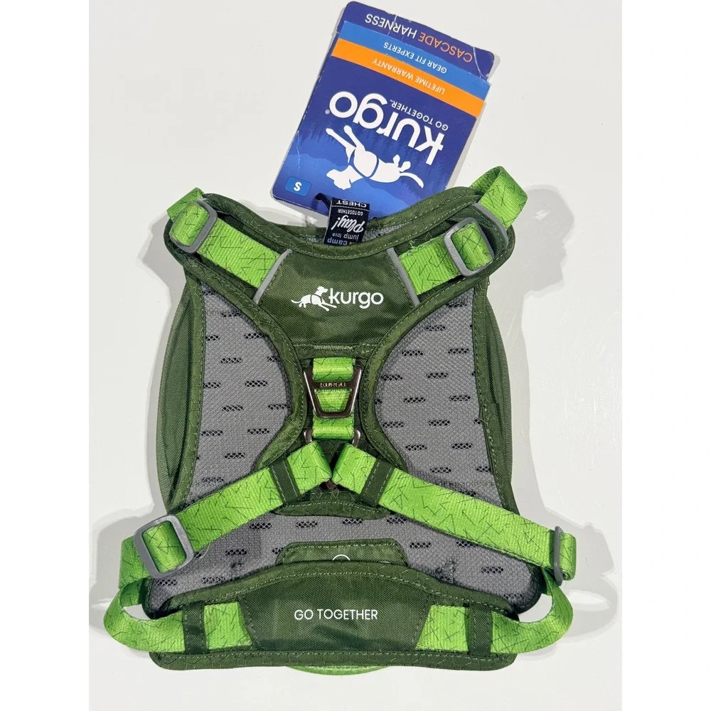 KURGO Cascade Dog Harness - Green Backpack POG30-17532 Hiking Gear -Small NWT